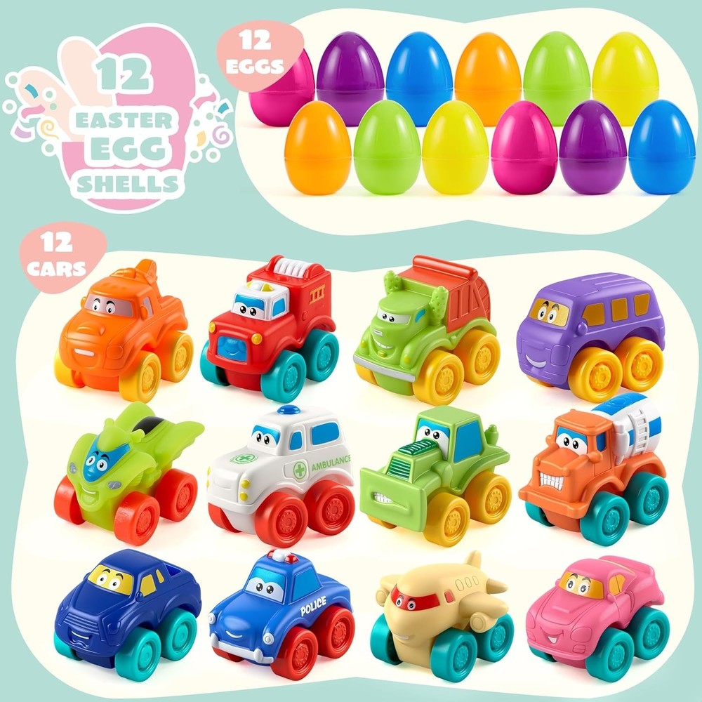 Easter Egg Hunt Prizes - Rubber Car Filled Eggs
