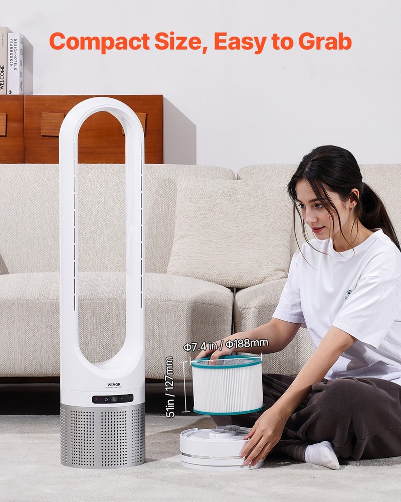 Replacement Filter for Tower Fan with High-Density HEPA & Activated Carbon