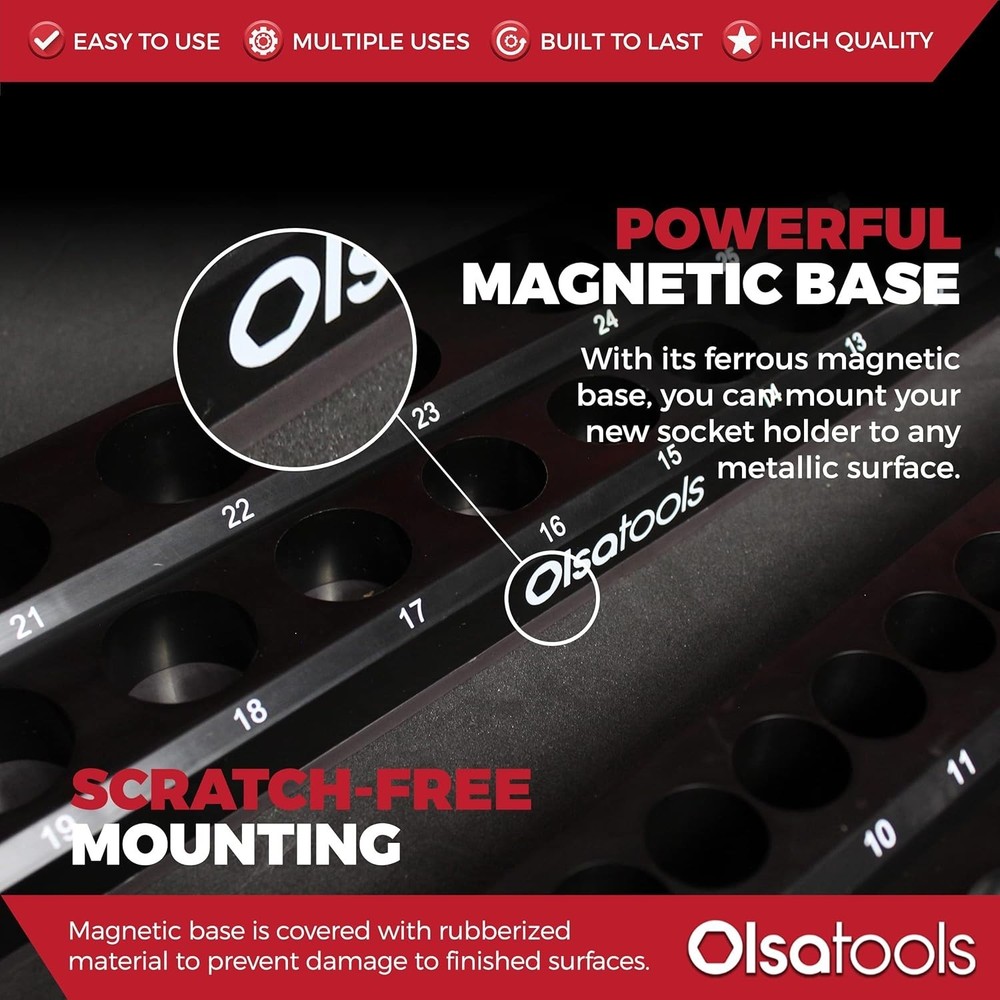 Drive Metric Socket Holder Set - Professional Tool Organizer