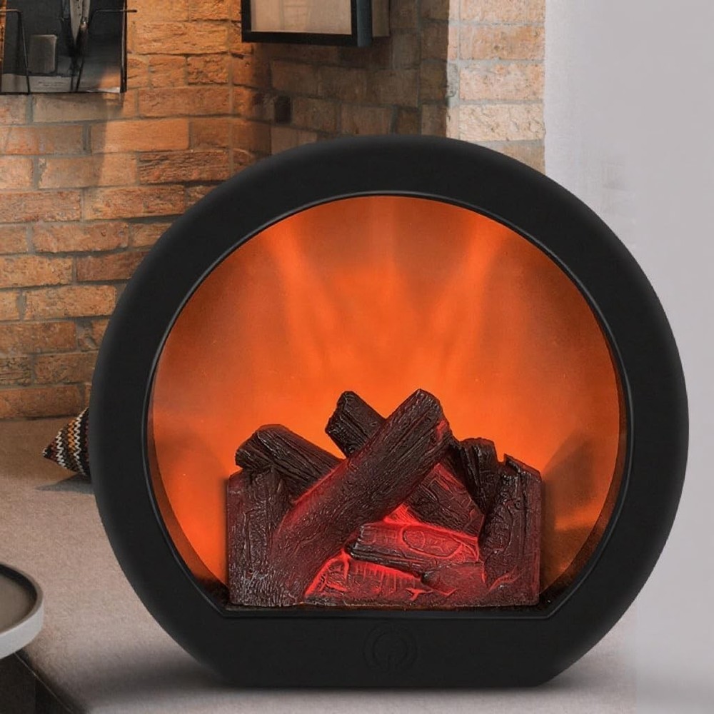Fireplace Lanterns Decorative,Small Fake Fire Place,Flame Effect LED Fire