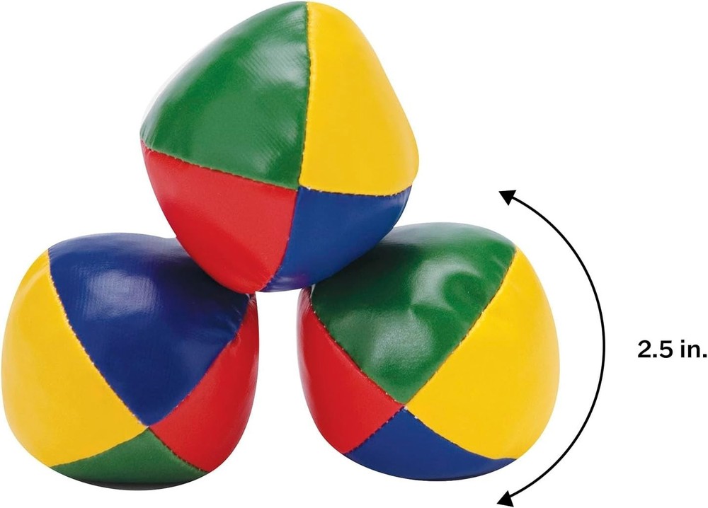 Schylling Classic Juggling Balls 3Pack Vinyl Toss & Catch Set Skill Development