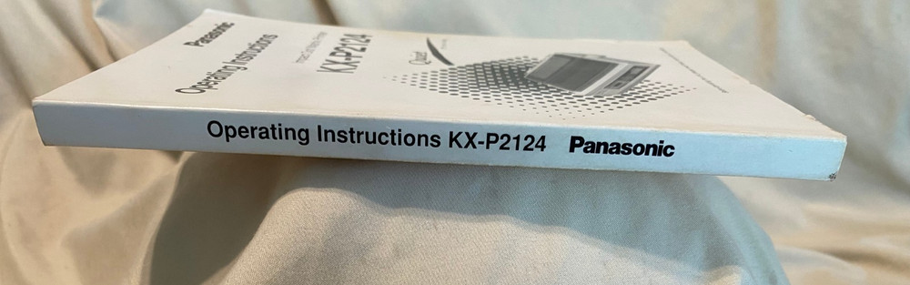 Panasonic KX-P2124 Operating Instructions Manual - Impact Dot Matrix Printer