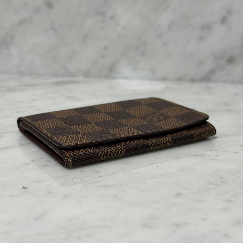 LOUIS VUITTON Damier Card Case Brown