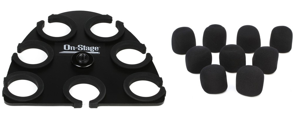 On-Stage MSA2700 Multi Mic Holder + On-Stage TMP-ASWS58B9 Value Bundle