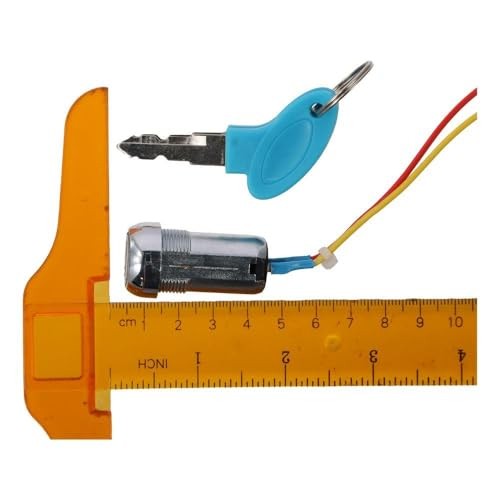 2Pcs 2 Wires Ignition Switch Key Starter Switch with 4 Keys On-Off,Ignition