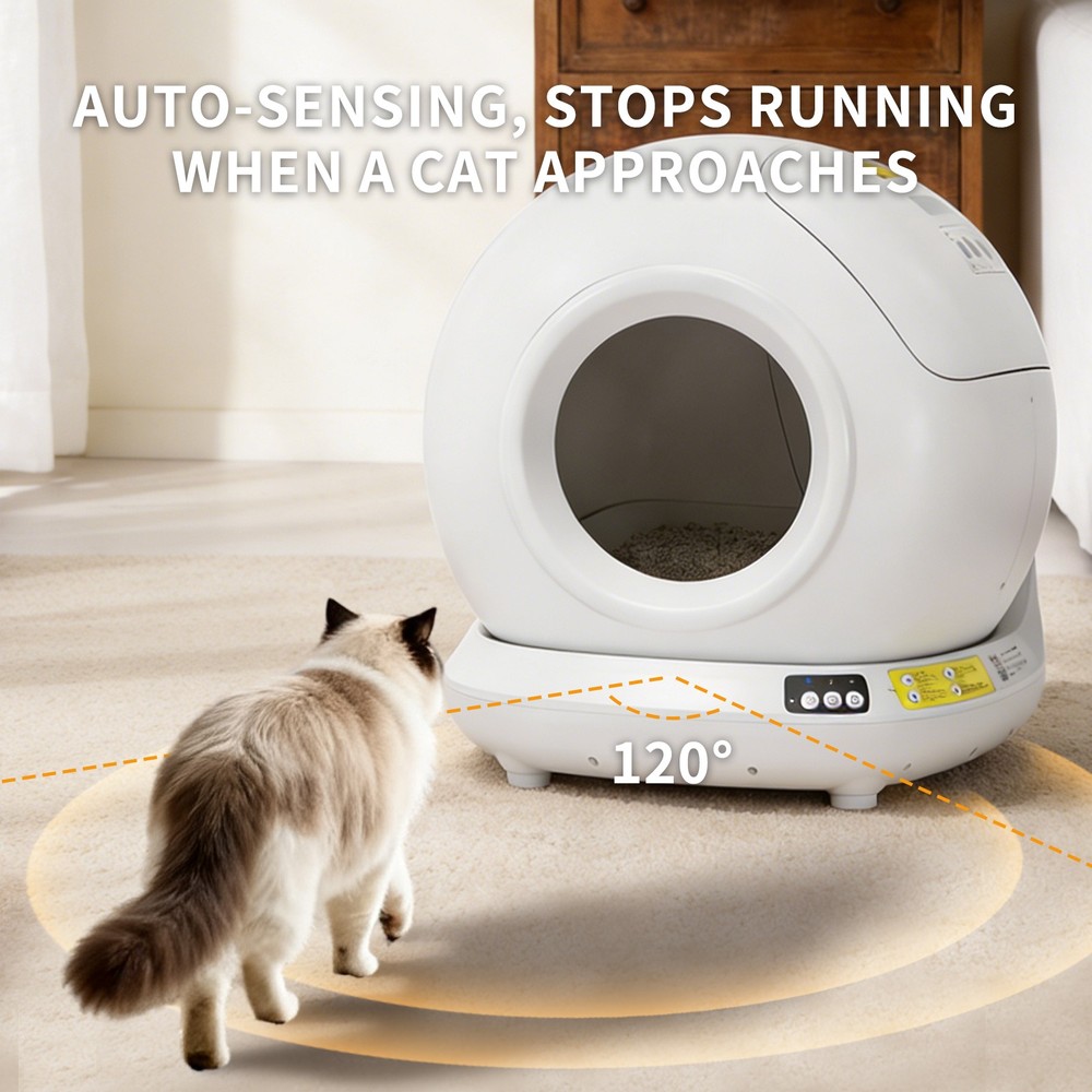 Automatic Cat Litter Box, Fully Self-Cleaning Enclosed Litter Box
