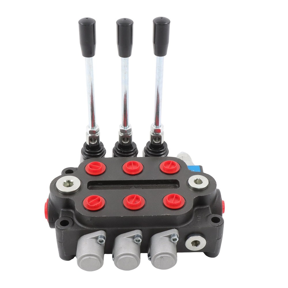 3 Spool 25 GPM Hydraulic Directional Control Valve Tractor Loader Double Acting