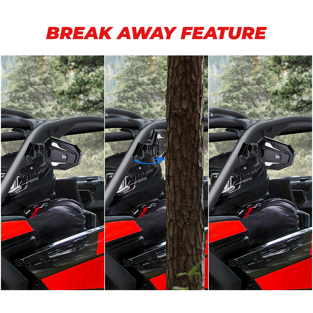 UTV Side View Mirror Alluminum For Can Am Maverick X3 Max Turbo 2017-2024