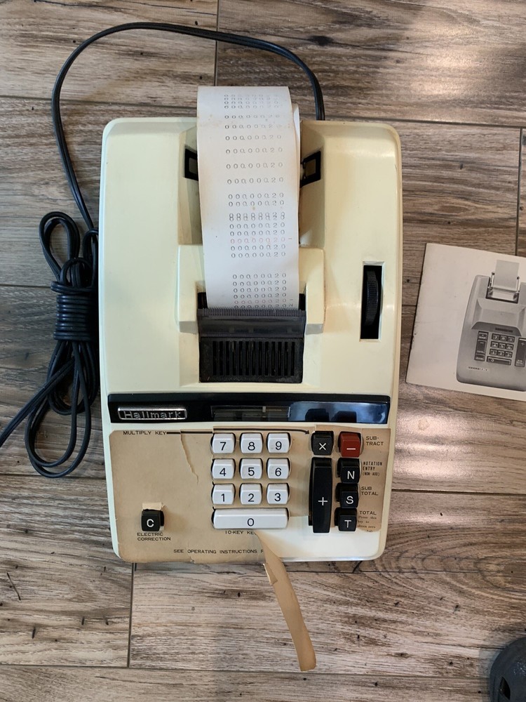 Sears Hallmark | 10 Key Electric Adding Machine | Model AM-890 | Works | Used