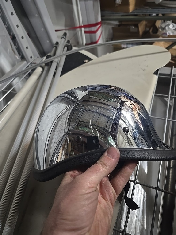 biker Large hard hat Chrom