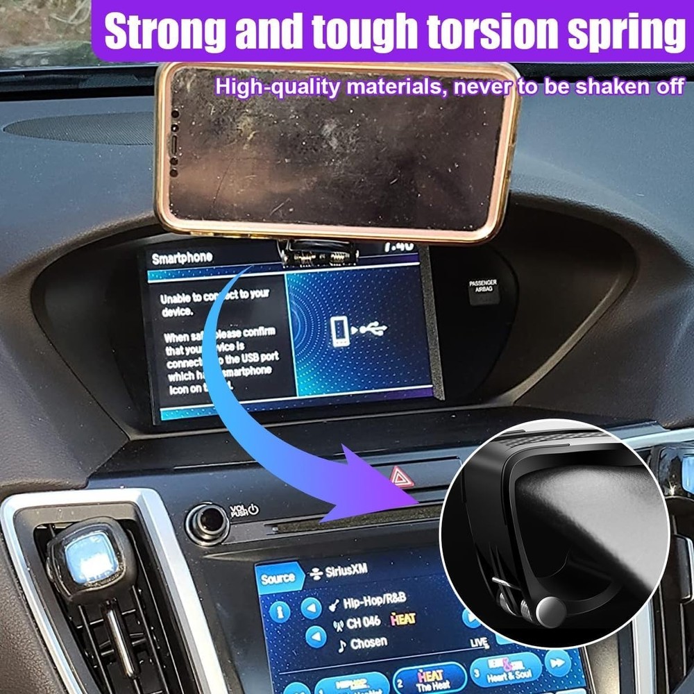 Versatile Car Dashboard Smartphone Holder with Easy Installation - 4-7 Inch