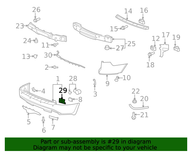 Genuine GM Reverse Sensor Retainer 15930295