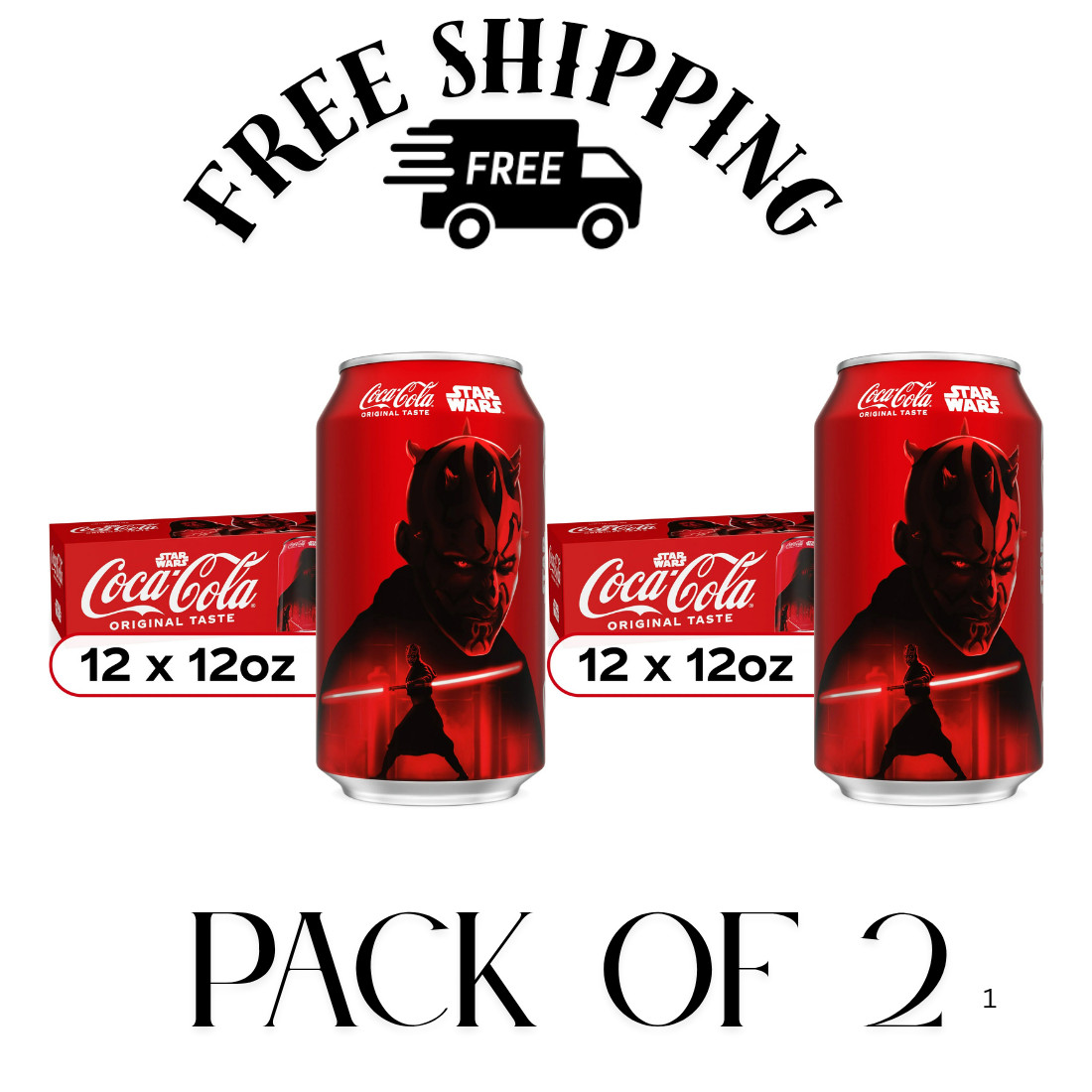 (PACK OF 2) Coca-Cola Classic Soda Pop Fridge Pack, 12 fl oz Cans, 12 Pack