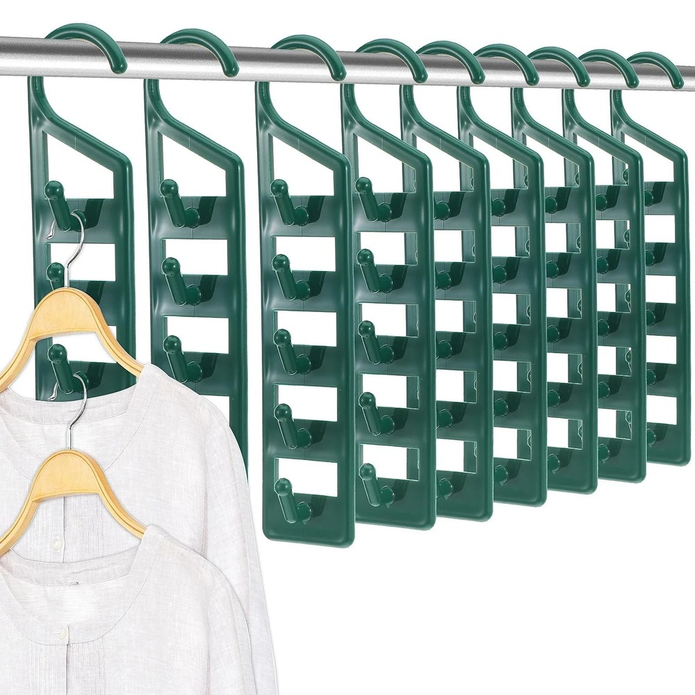 15 Pack Space Saving Hanger Holders Sturdy Plastic Clothes Hangers Multiple S