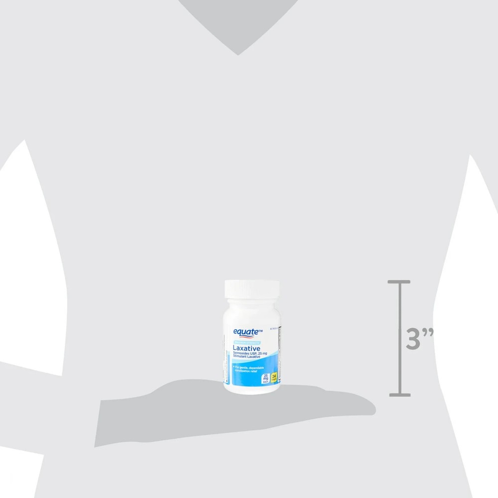 Equate Sennosides 25 mg Laxative Tablets Constipation Relief 24 Count