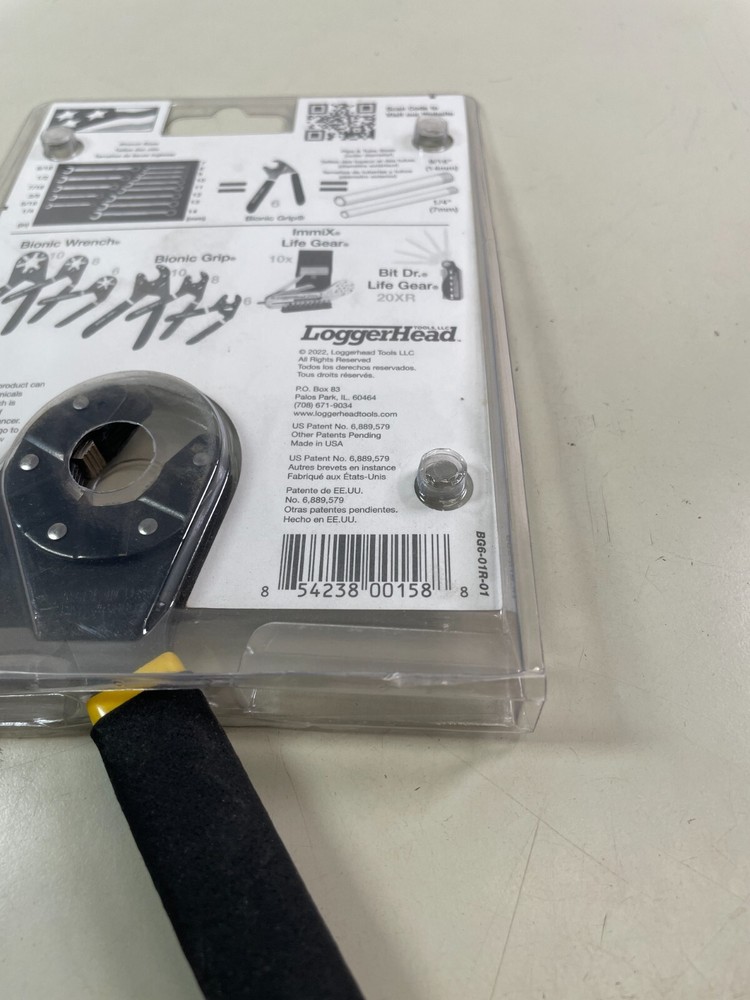 Loggerhead Tools 6" Bionic Grip Adjustable Wrench 14 In 1 Adjustable Black New