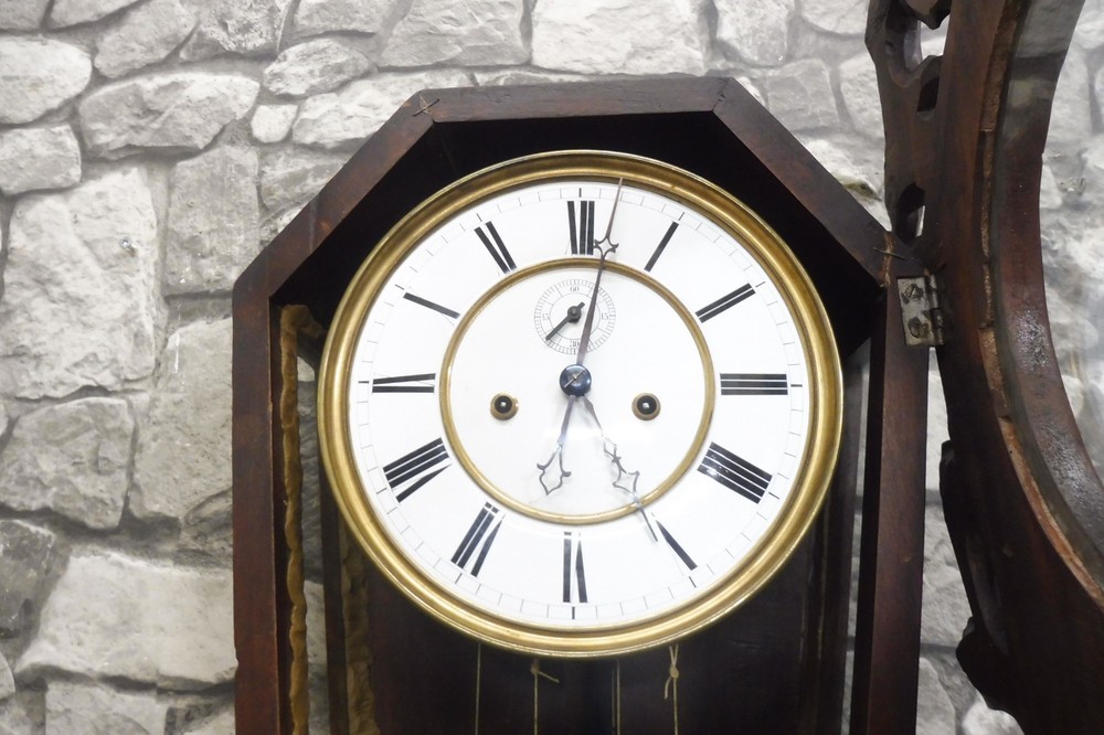 Antique German Wall Clock Black Forest Schwarzwalder Clock Regulator