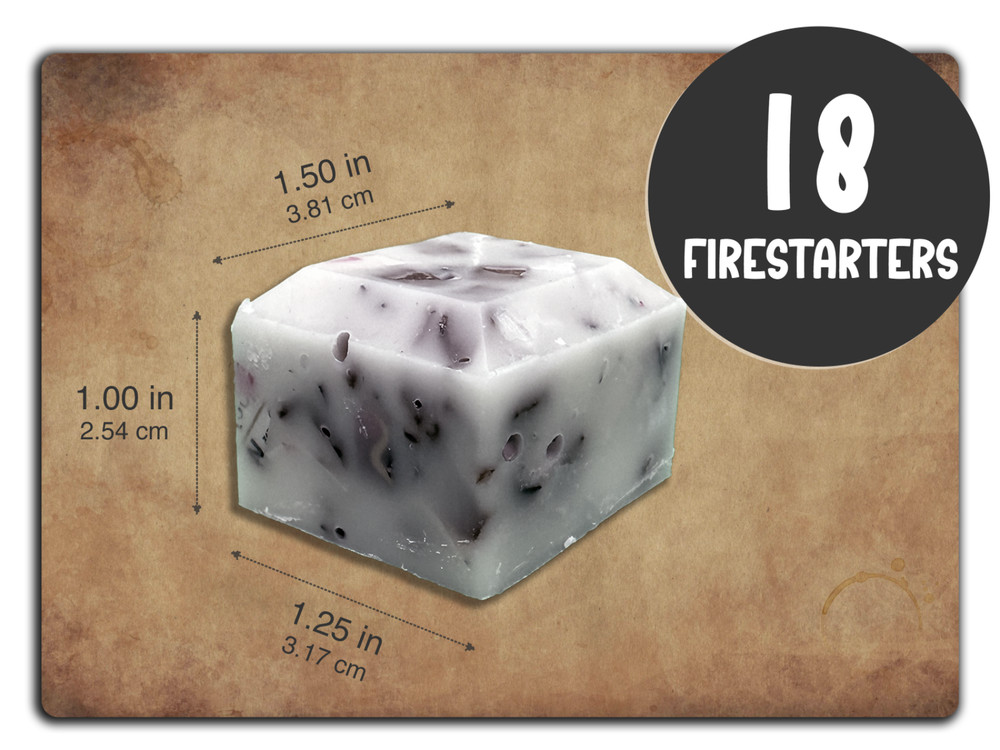 FirstLight Firestarters – Natural, Handmade Campfire Starters (18-Pack)
