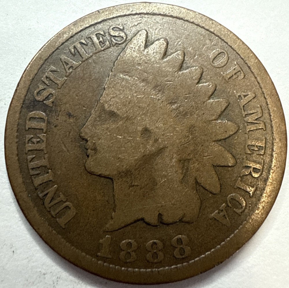 1888 Average Circulated Indian Head Cent (One Coin)