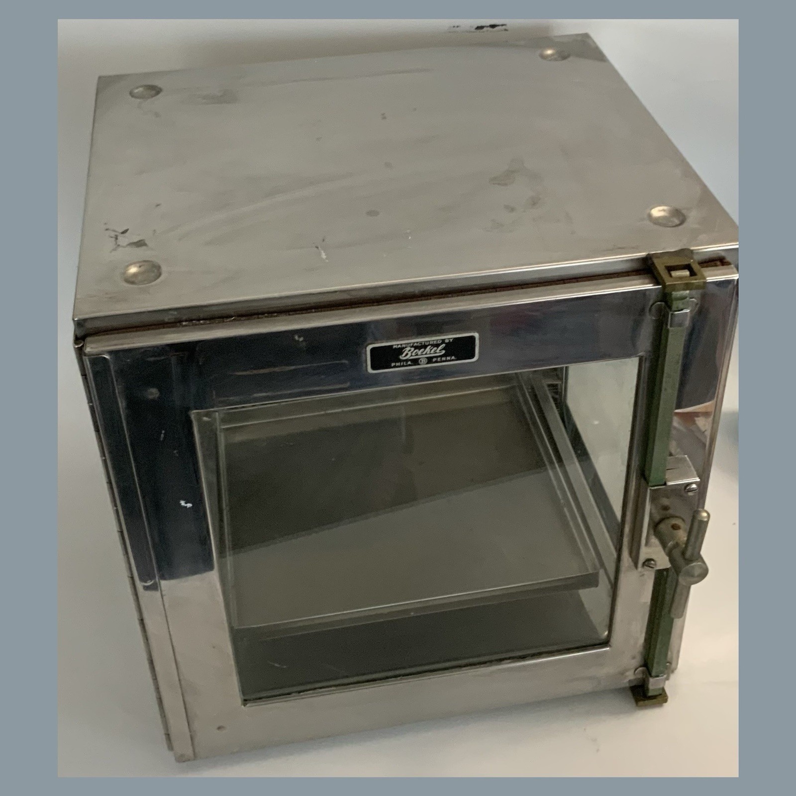 Vtg Boekel Scientific Incubator- Phila PA-12x12” Metal & Glass - Untested/AS IS