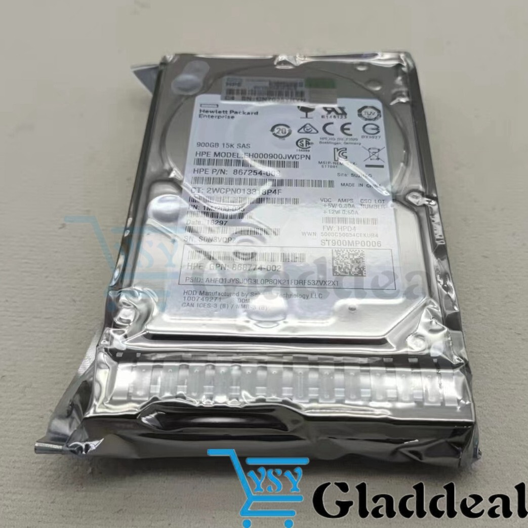 NEW 870795-001 for HPE 900GB 12G SAS 15K ENT 2.5" DS HDD Server 870759-B21 US