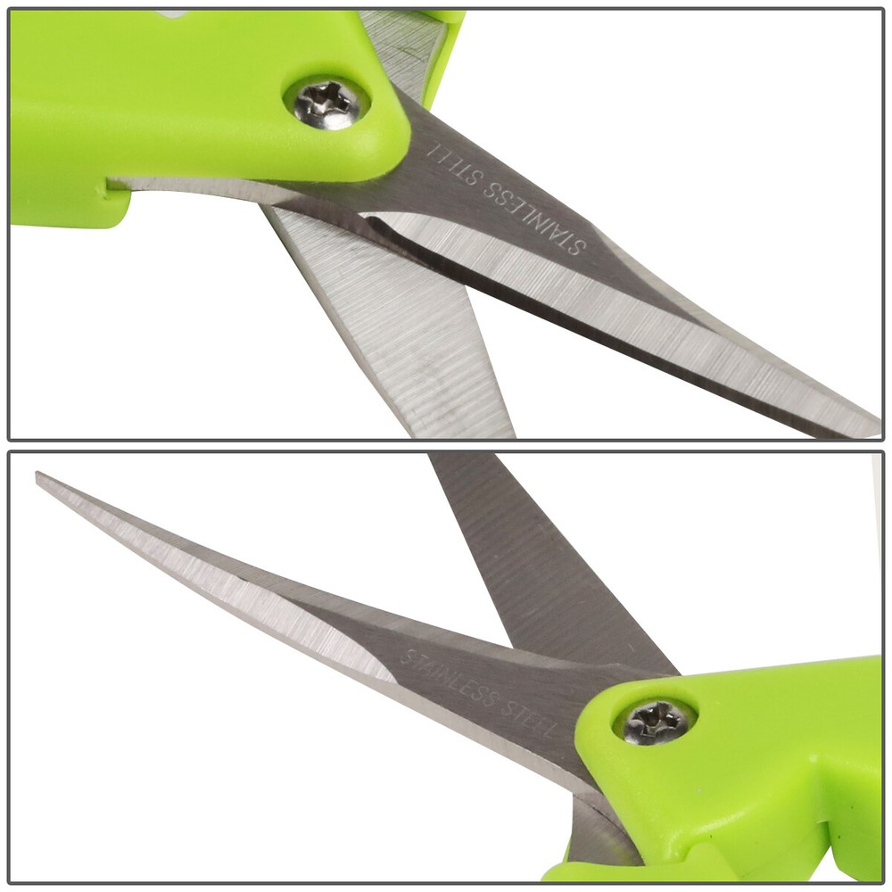 SPRING LOADED HANDLES STRAIGHT / CURVED MICRO TIP PRUNIN SNIPS PLANTS PRUNING