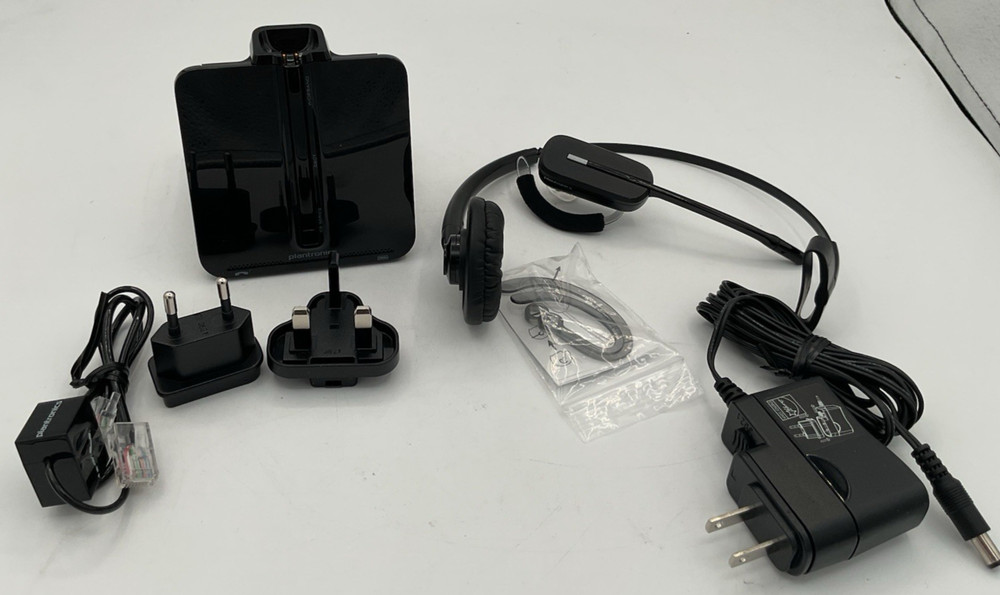 Plantronics C054A Wireless Headset System DECT COMPLETE CLEAN Fast Free Shipping