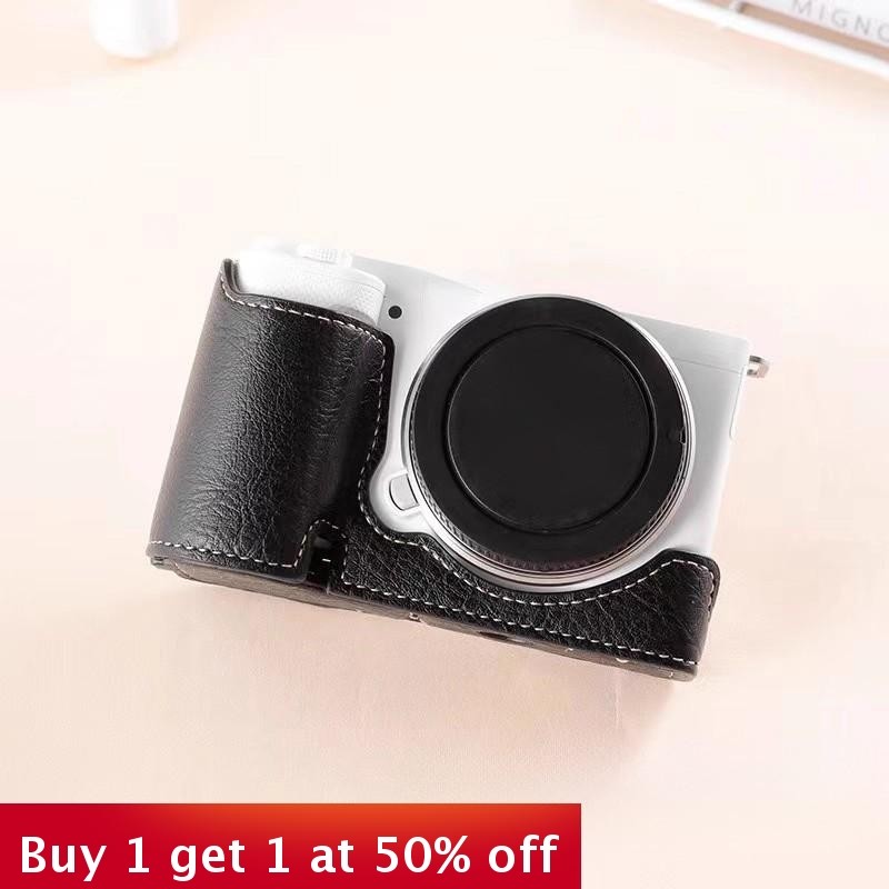 For Sony Zve10 Camera Bag Protective Cover Base Leather Case shell black