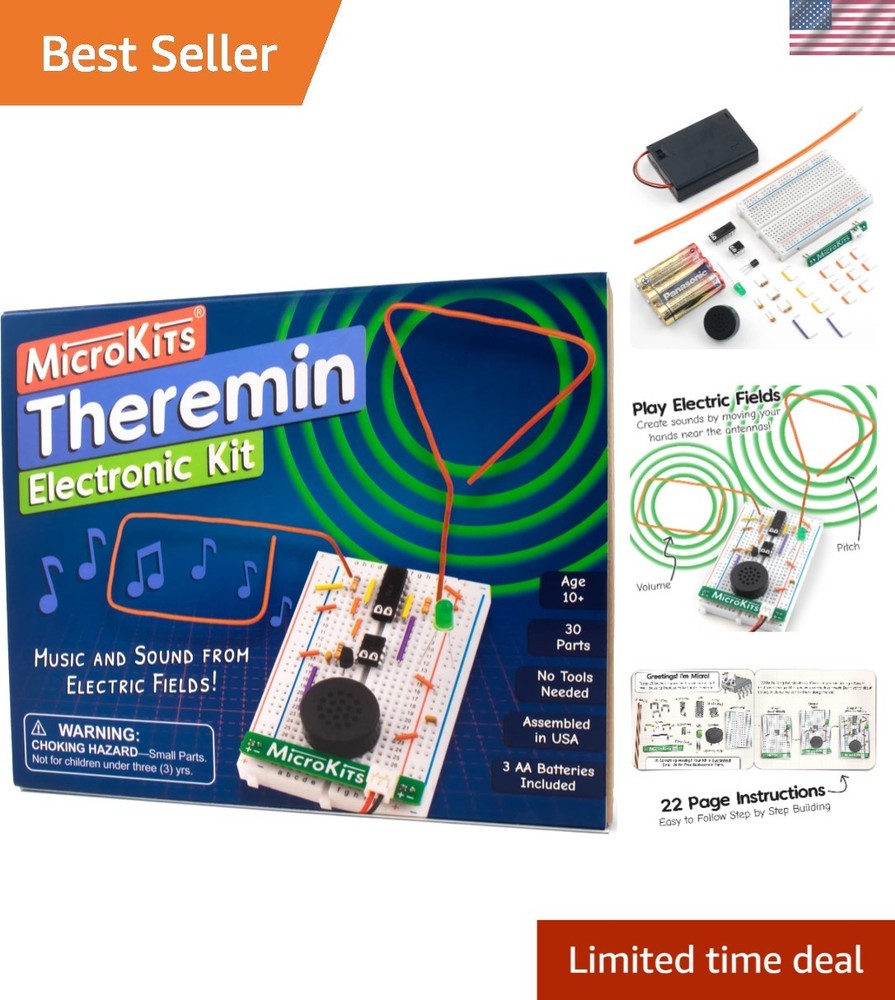 Theremin Electronics Kit - Build Your Own Electronic Instrument, No Tools Nee...