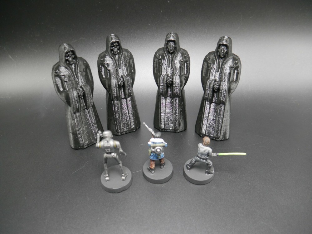 Tabletop Terrain Crypt Dark Priest Statues four total