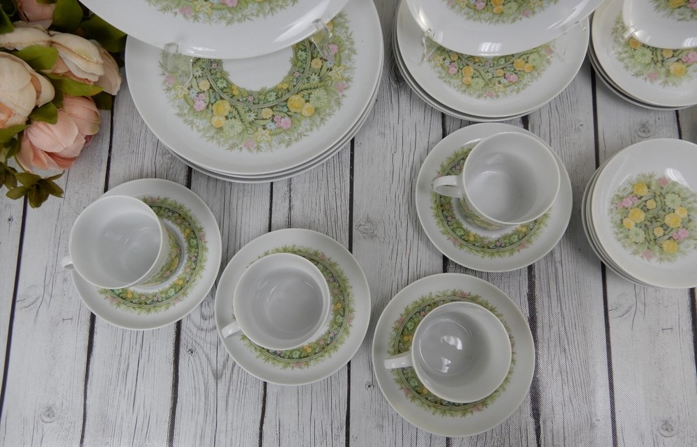 27 Pc 7-Piece 4 Place Setting Noritake Younger Image "BIMINI" 6923 Pattern