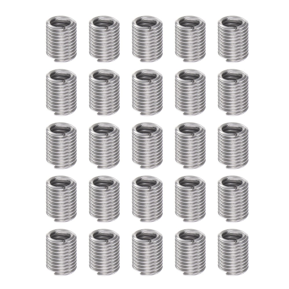 25pcs Threaded Inserts 8-32 UNC 2.5D Helical Stainless Steel Thread Repair