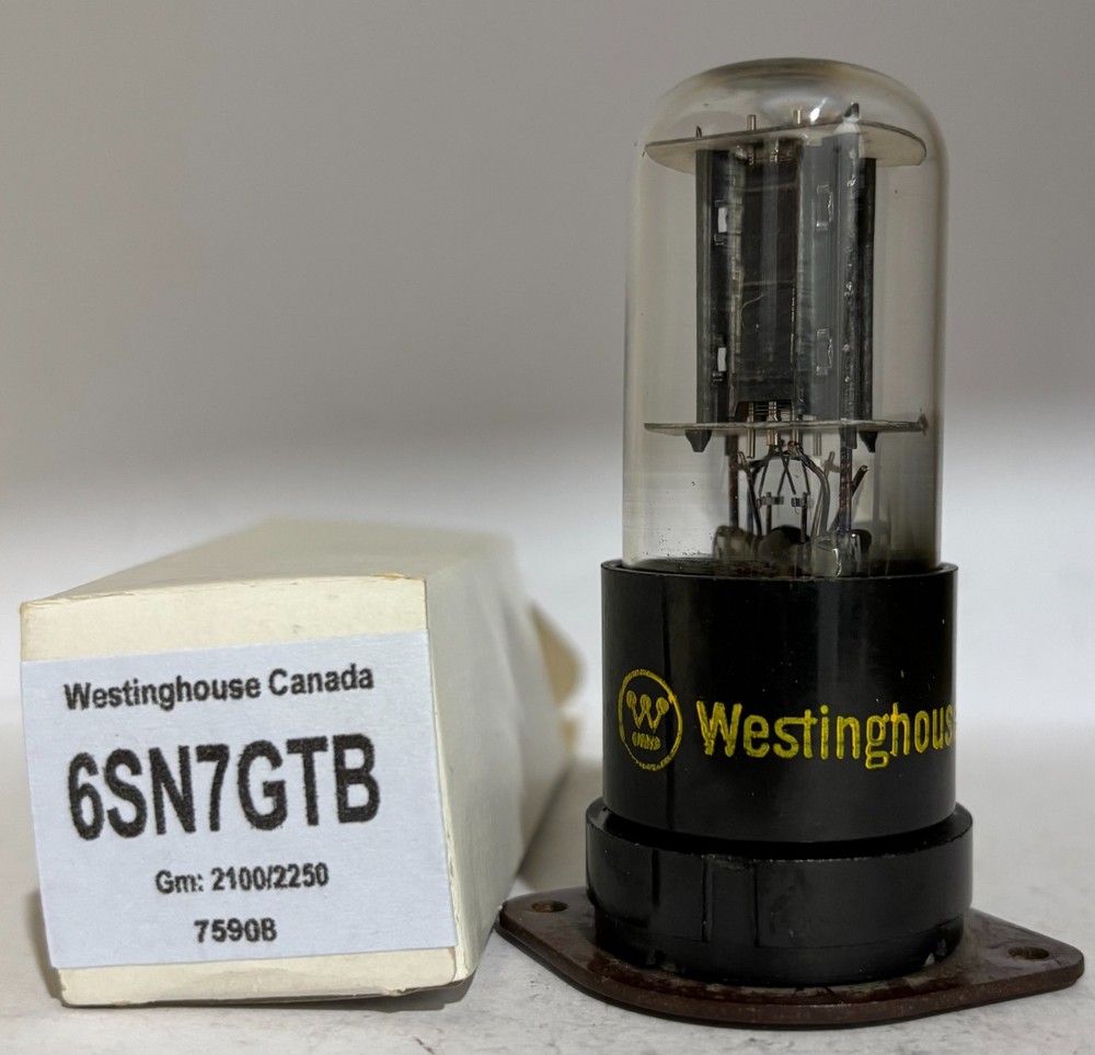 Westinghouse Canada Type 6SN7GTB  Dual Triode-Used-Tested 81% (#75908)
