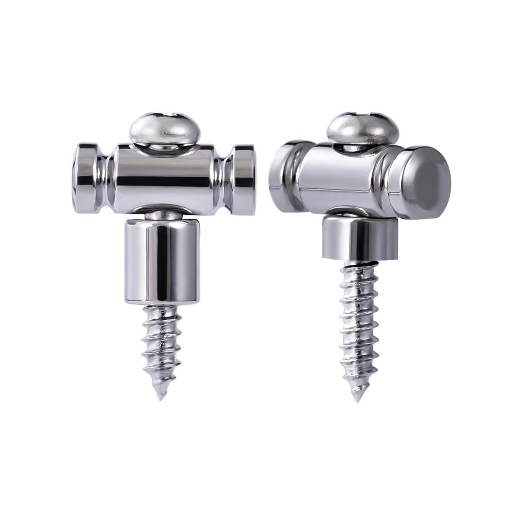 2 Pack Iron String Retainers, Barrel Style Design for Electric Guitar Nut Angle