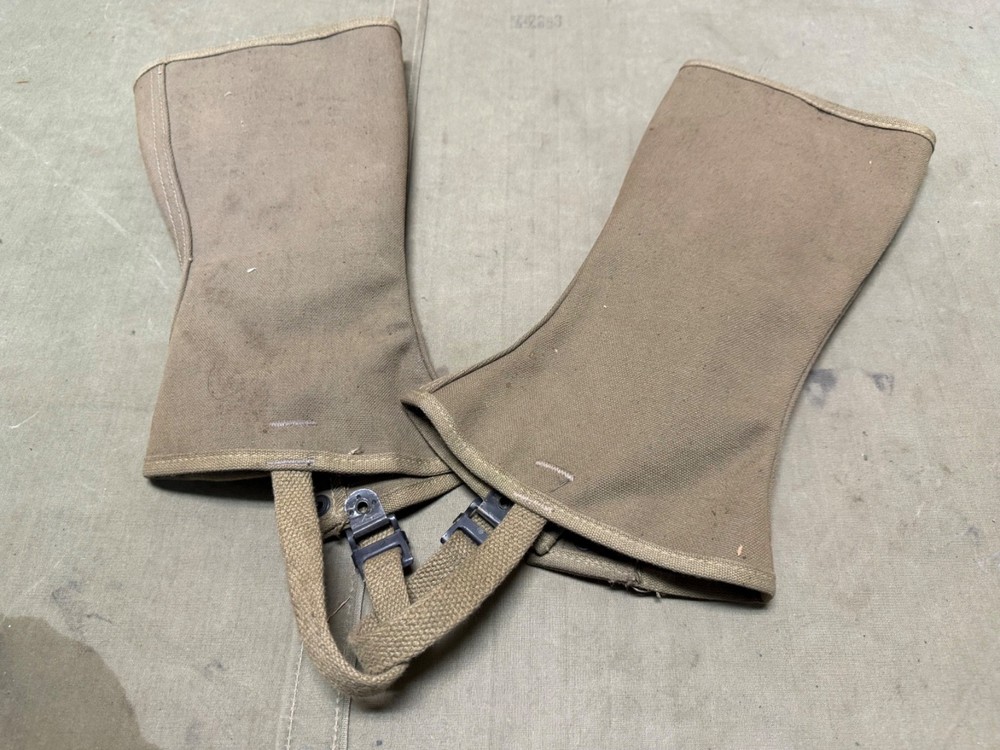 ORIGINAL WWII US ARMY M1938 COMBAT FIELD LEGGINGS W/O LACES- SIZE 3R