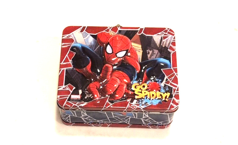 MARVEL SPIDER MAN GO SPIDEY! TIN METAL LUNCHBOX 2013 - EMPTY