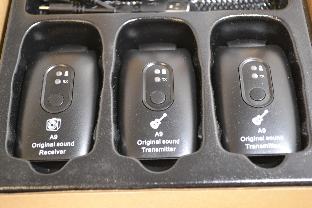 Wireless Audio System A9Black-2 Wireless Guitar System