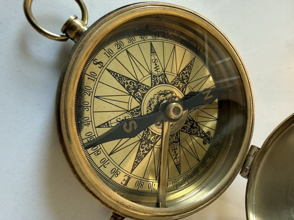 Brass Compass Maritime solid travel