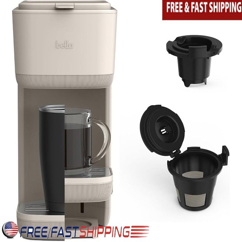 Single Serve Coffee Maker Adjustable Brew Height Compact Design Easy Cleanup New