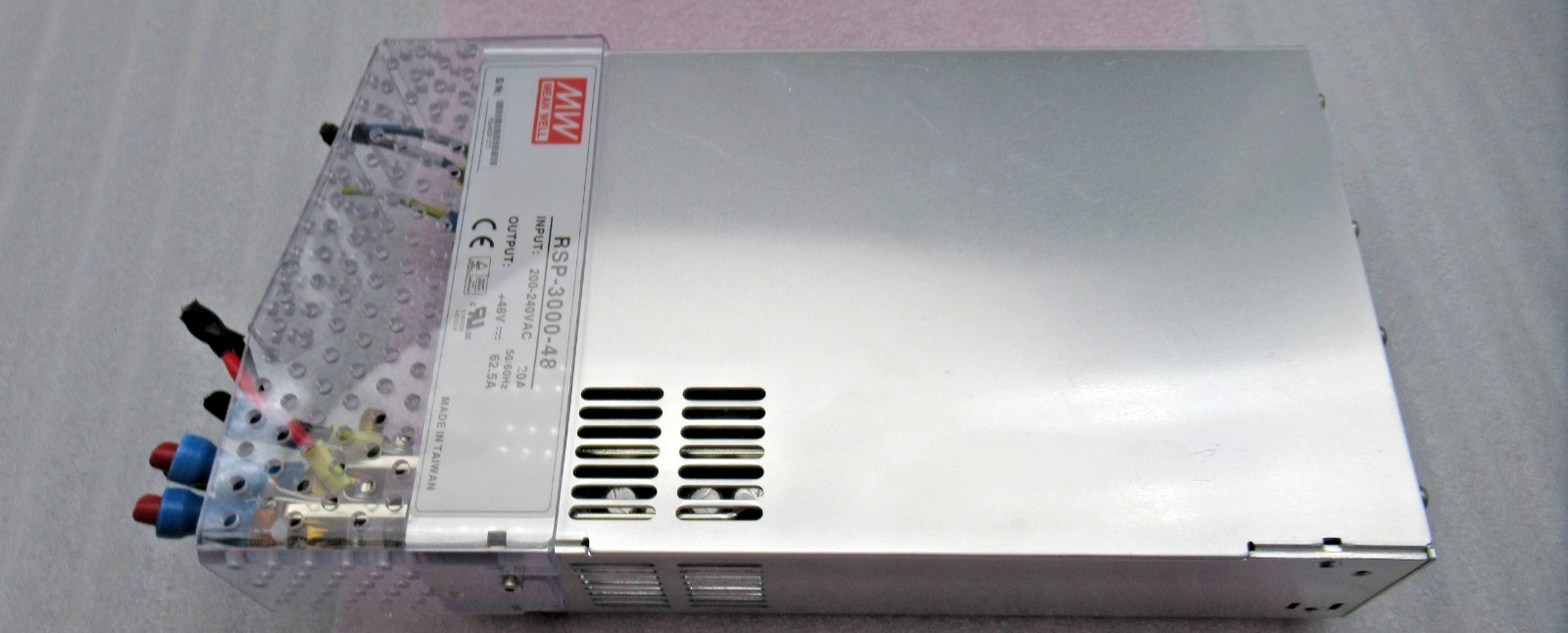 Mean Well RSP-3000-48 3000W Power Supply In: 200-240VAC 20A 60Hz Out: 48V 62.5A