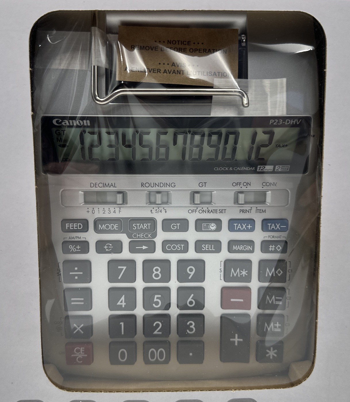 Canon P23-DHV Mini Desktop Printing Calculator ~ New