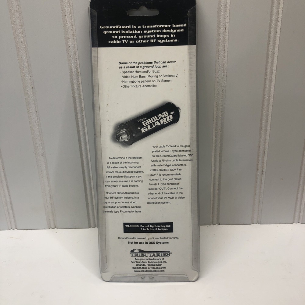 GROUND GUARD by Tribute - Eliminate hum from coax cable connection