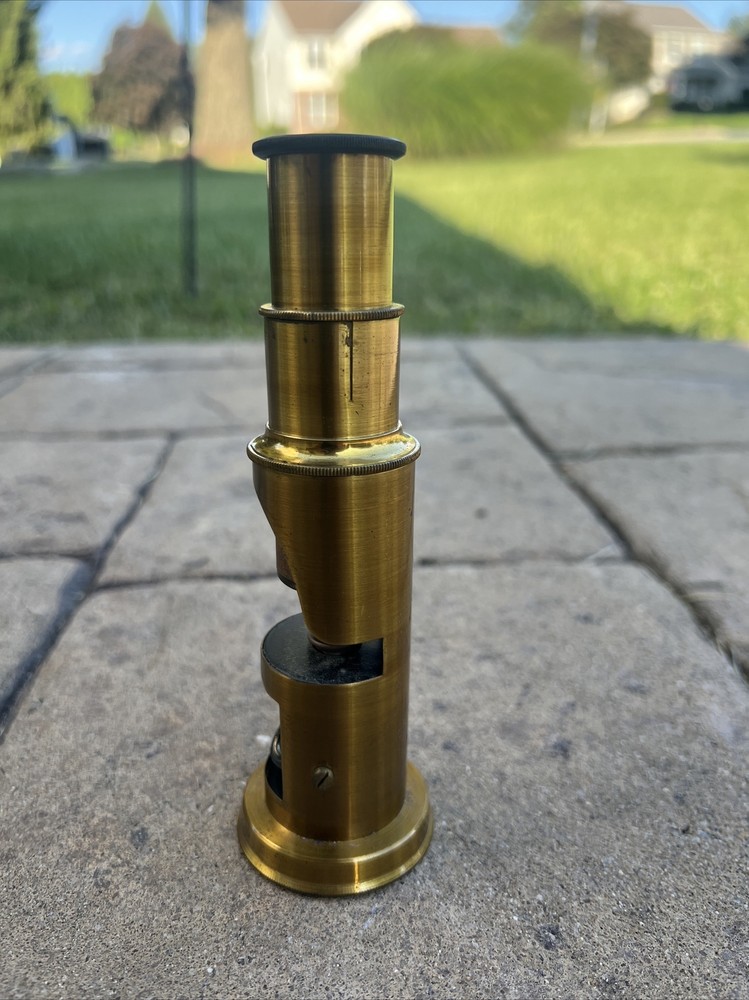 Brass Portable Microscope Antique Vintage