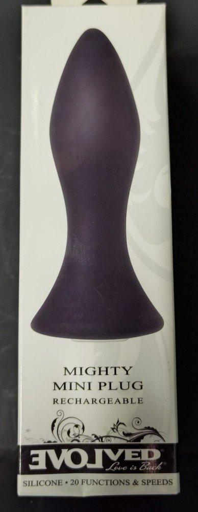 Mighty Mini Vibrating Rechargeable Silicone Butt Plug - Black