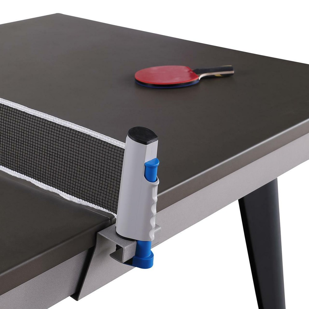 7ft Outdoor Slate Pool Table w/ Benches plus Dining and Ping Pong Conversion Top