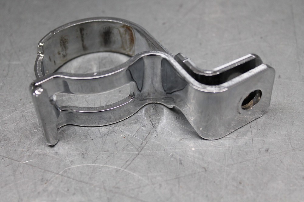 OEM Harley Davidson Locking 2 Piece Chrome Exhaust Bracket Clamp *no hardware*