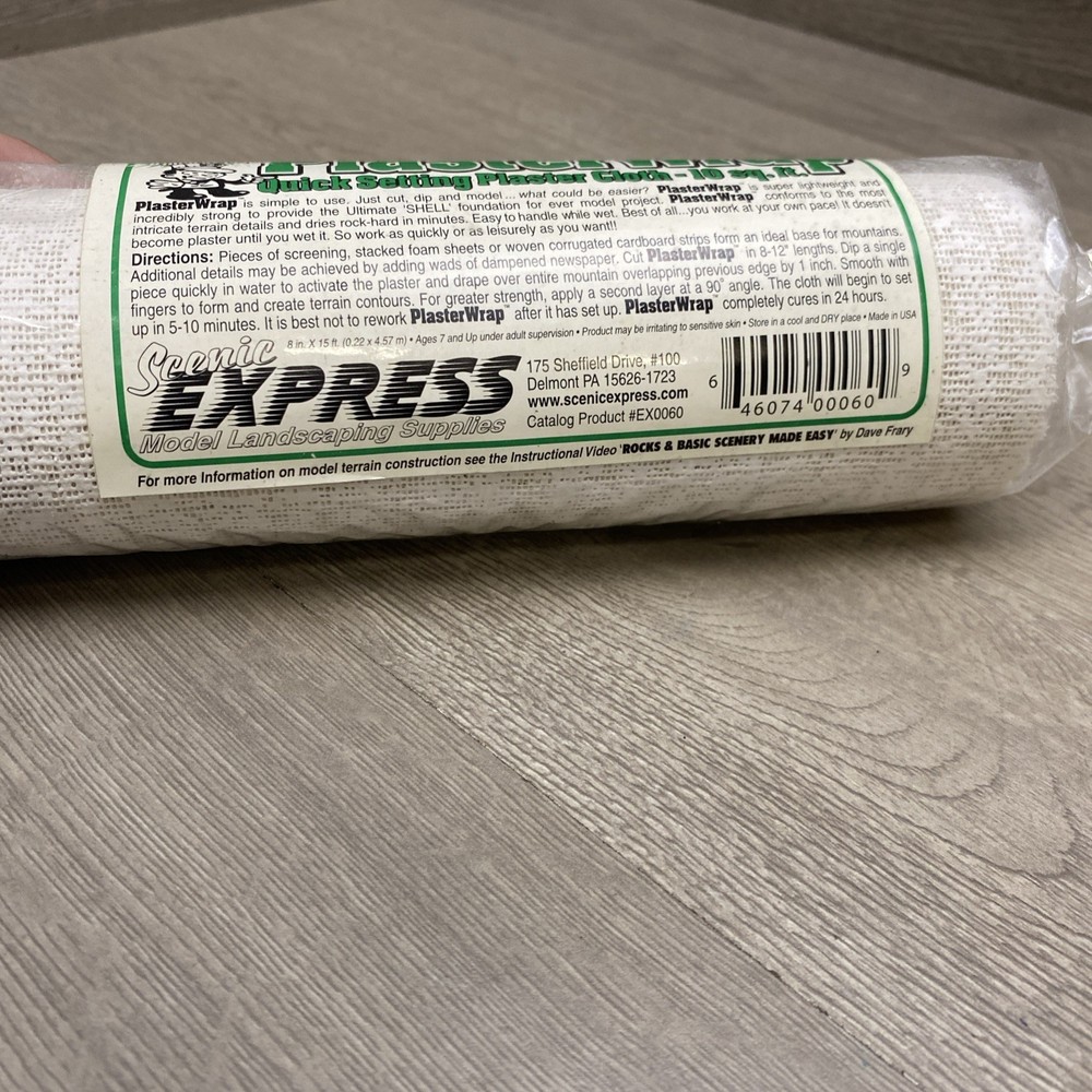 Big Roll Scenic Express 8" x 15”- 10 Sq Ft Quick Setting Plaster Wrap Cloth