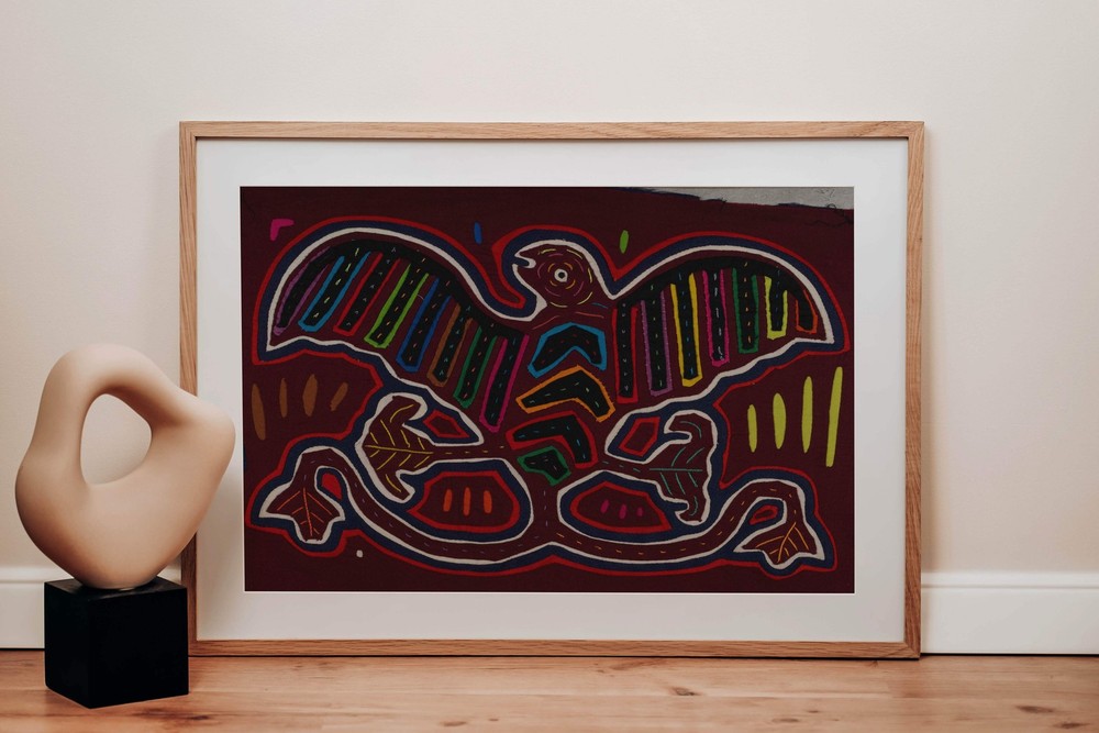 Burgundy And White Hawk Eagle Spread Wing Bird Mola