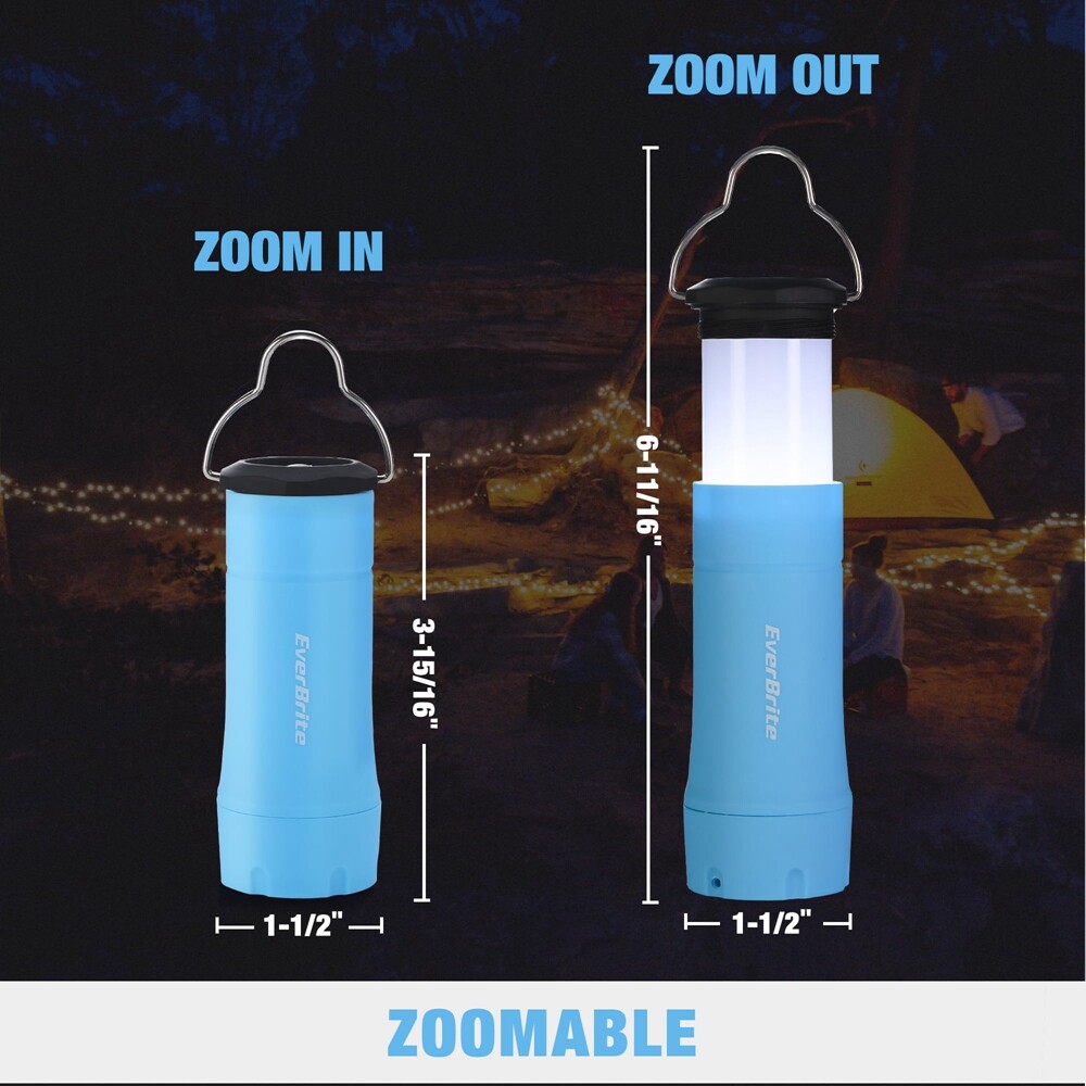 EverBrite 2PIECE 2-in-1 Portable Lantern Flashlight Battery Powered Mini Lantern