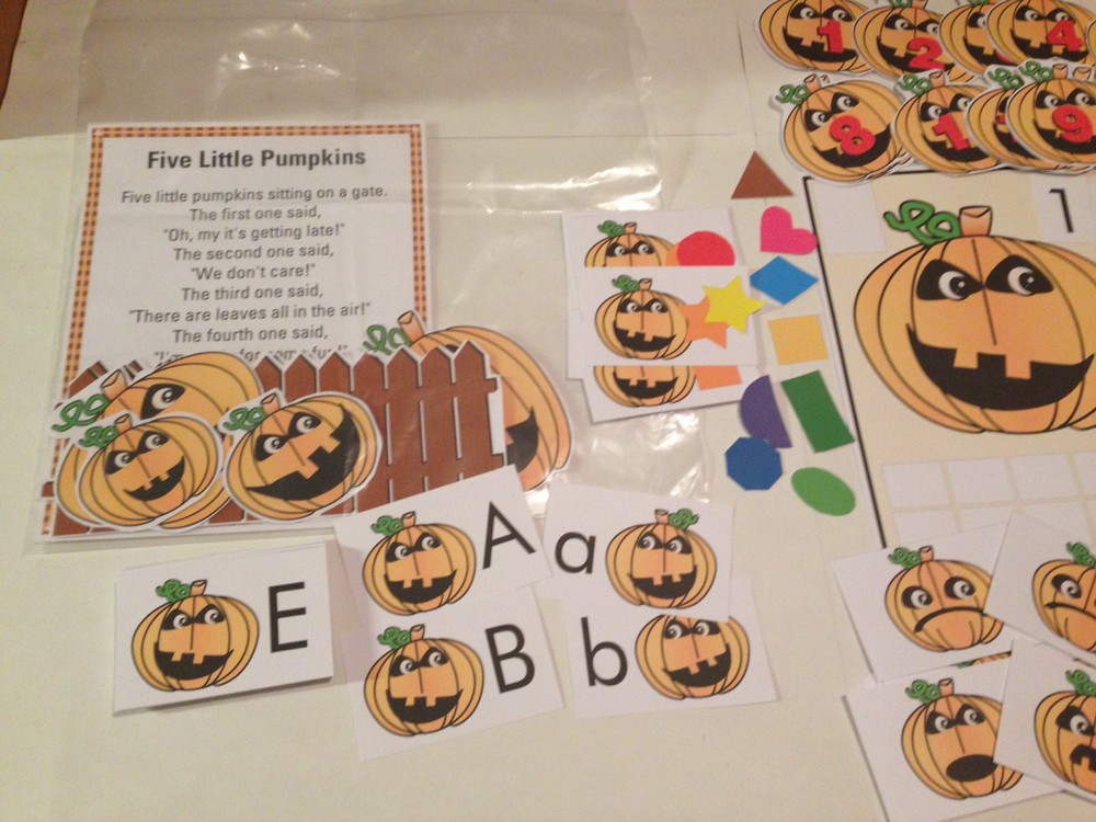 PUMPKINS -THEMED Learning Activities Package- LAMINATED - Teaching supplies